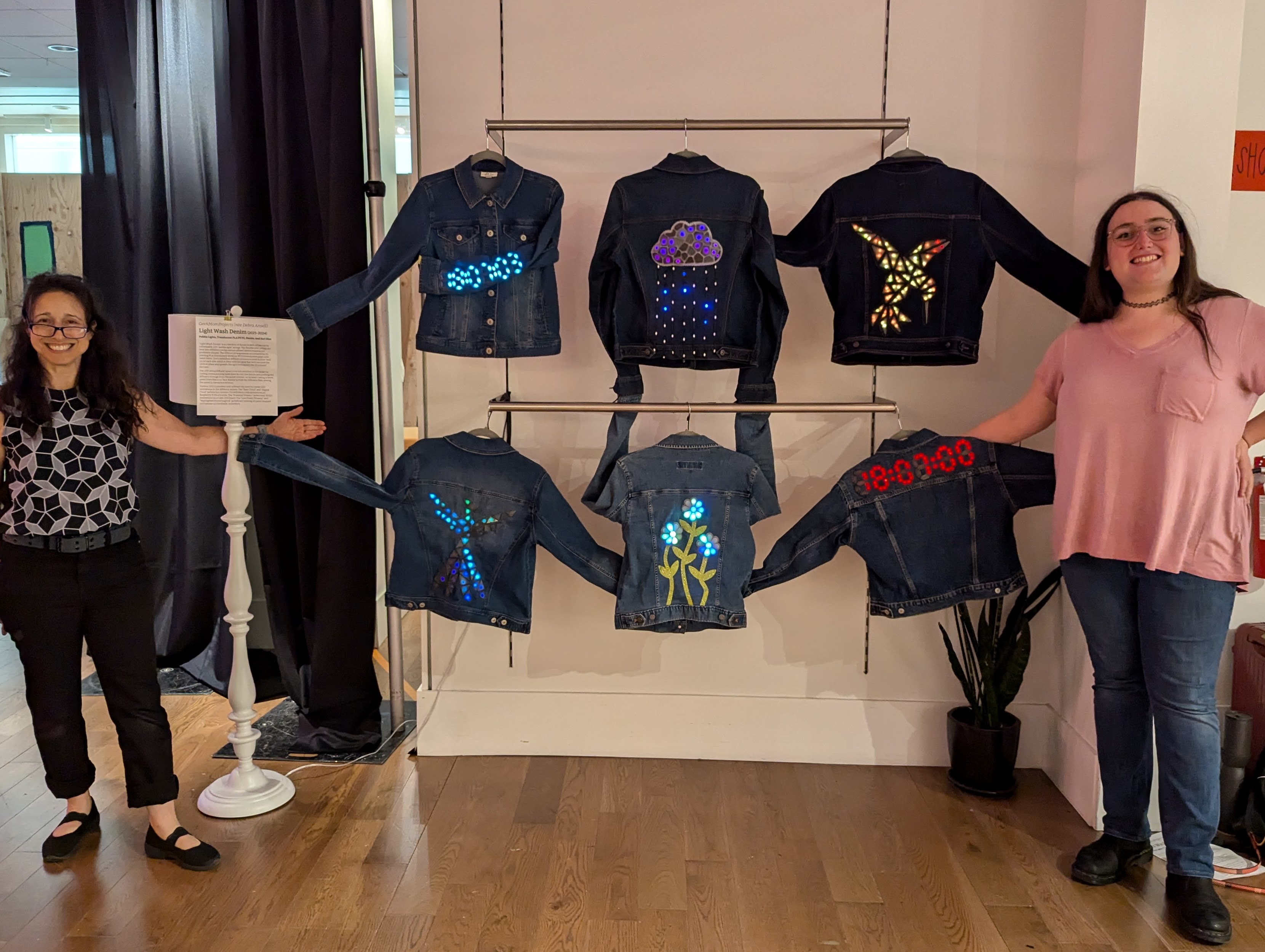 Debra's LED Jacket installation at Teardown 2024